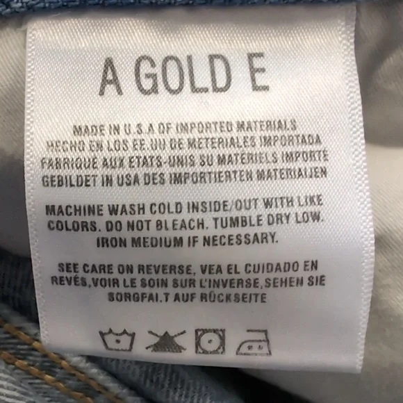 Agolde Riley High Rise Straight Cropped Denim Button-Fly Jeans Size 26 - Picture 11 of 13